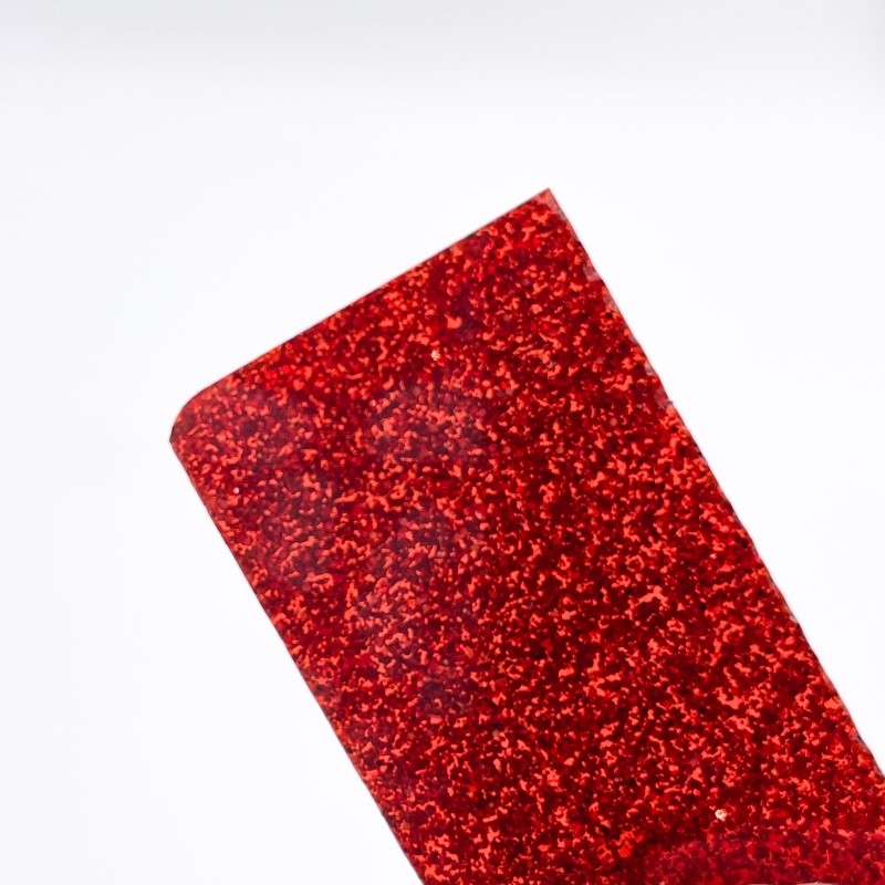 Red Glitter Acrylic Sheet