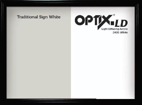 White Translucent Acrylic (10%-20% light transmission)