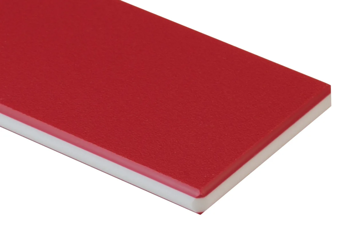 RED-WHT / .500/ 48X 96/ HDPE COLORCORE