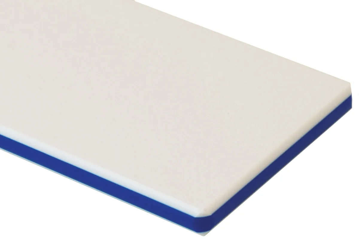 WHT-BLU / .250/ 48X 96/ HDPE COLORCORE